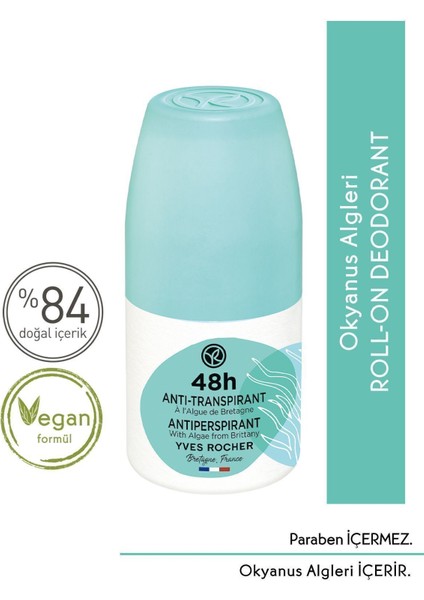 Unisex Fresh Roll-on Antiperspirant Deodorant - Okyanus Algleri-50 ml