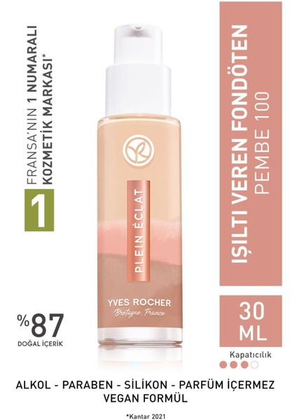 Detoks Etkili Işıltı Veren Fondöten- Pembe 100- 30 Ml-61871