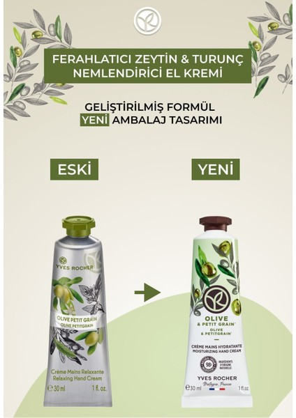 Nemlendirici El Kremi - Ferahlatıcı Zeytin Turunç - 30ml-90415