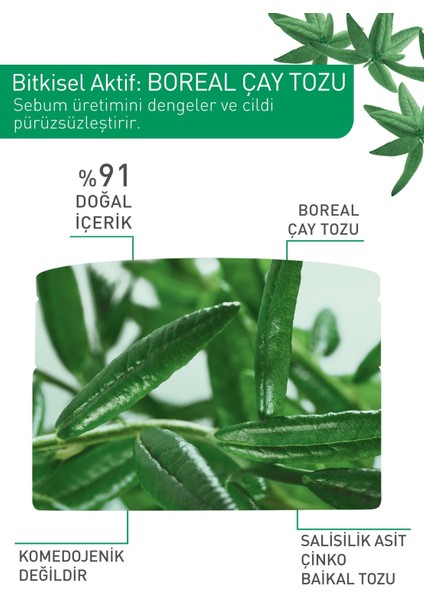 Karma Ve Yağlı Ciltler Için Sebo Pure Vegetal Jel Krem - Çinko & Salisilik Asit-50 Ml-39979