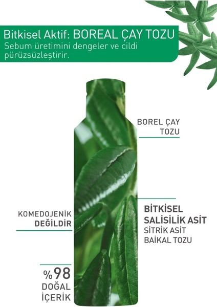 Akne Eğilimli Cilt- Sebo Pure Vegetal Tonik-bitkisel Salisilik Asit&sitrik Asit