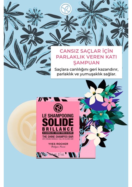 Cansız Saçlar Için (BRİLLANCE) Parlaklık Veren Katı Şampuan - Sülfatsız & Tuzsuz & Vegan-60 gr