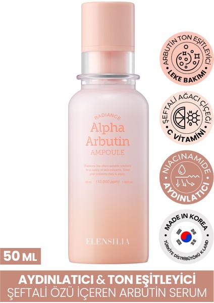 Aydınlatıcı, Arbutin Serum Elensılıa Radiance Alpha Arbutin Ampoule 50ML