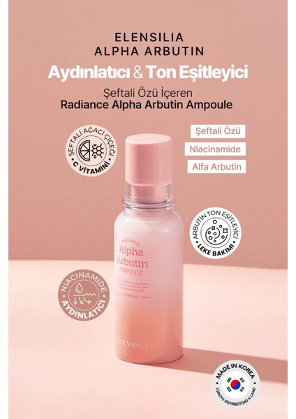 Aydınlatıcı, Arbutin Serum Elensılıa Radiance Alpha Arbutin Ampoule 50ML