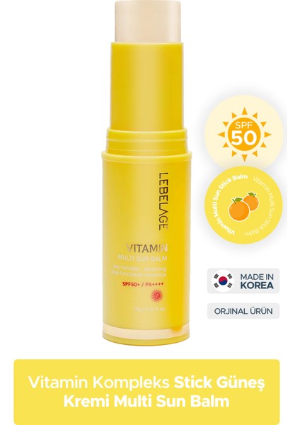 Kuru Cilt Için Vitamin Kompleksi Stick Güneş Koruyucu Vitamin Sun Balm Spf 50 /pa .