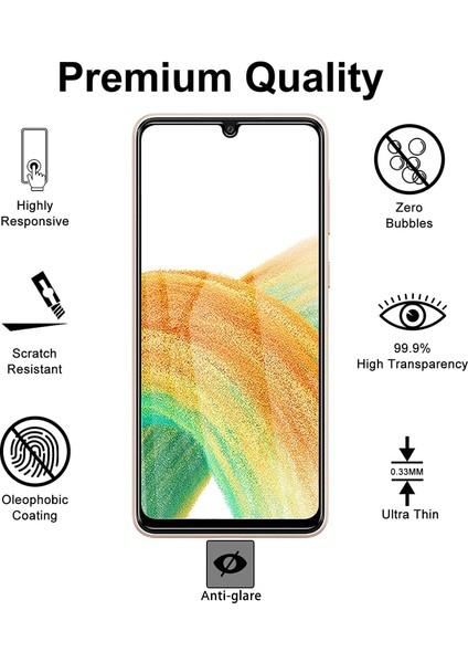 Samsung Galaxy A33 5g Gizli Hayalet Ekran Koruyucu 9h Ultra Koruma (2 Adet) fiyatları