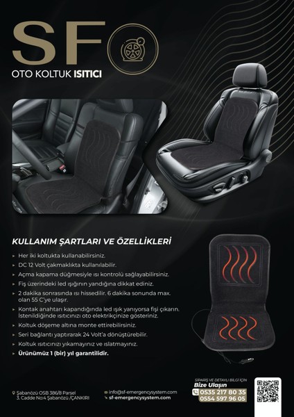 Oto Koltuk Isıtıcı Minder&kılıf fiyatları