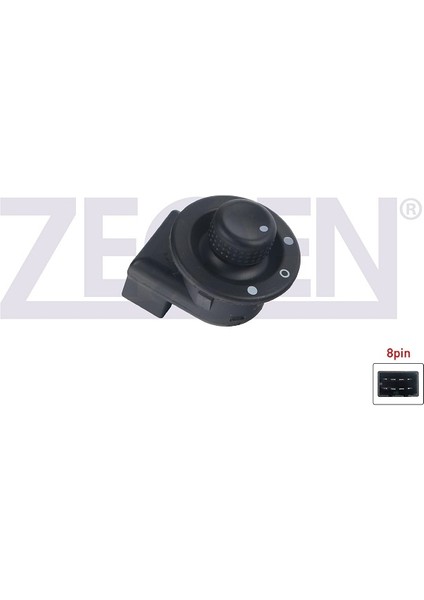 Ayna Ayar Anahtarı 8 Pin Renault Clıo Iıı 2005-2012/ Megane Iı 2002-2008