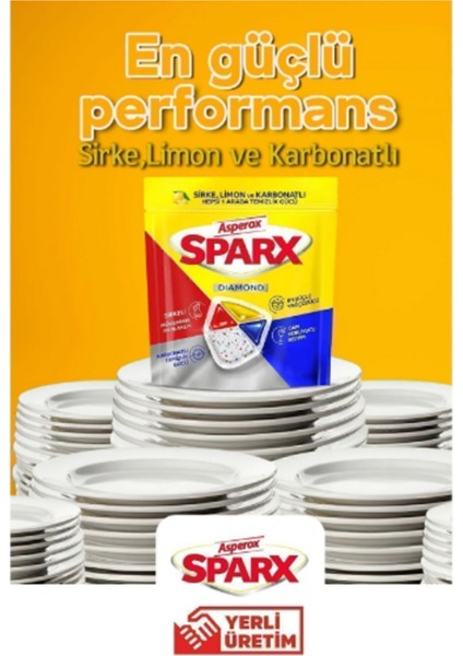 Sparx Bulaşık Makinesi Kapsülü 60'lı x 2 Paket (120 Yıkama)