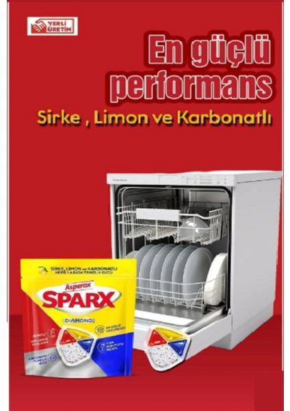 Sparx Bulaşık Makinesi Kapsülü 60'lı x 2 Paket (120 Yıkama)