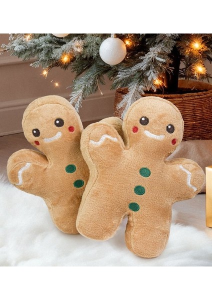 Peluşçu Dayı Kurabiye Adam Peluş Yastık - Yumuşak ve Sevimli Yastık
