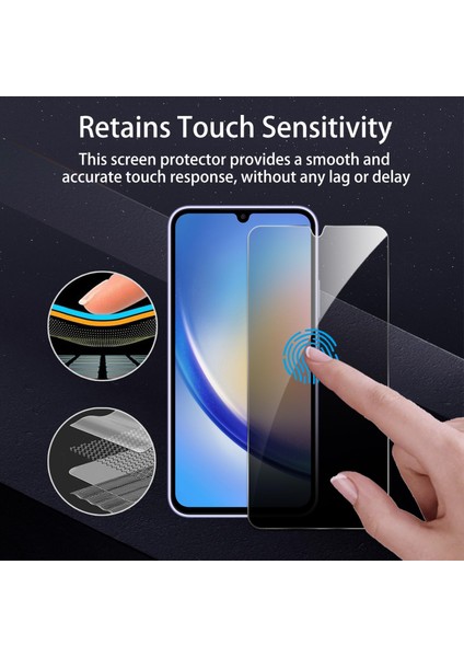 Samsung Galaxy A34 5g Gizli Hayalet Cam Ekran Koruyucu 9h Ultra Koruma (2 Adet) fırsatları