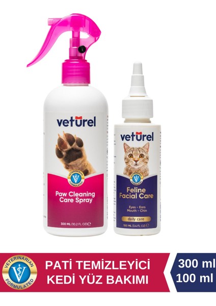 Kedi Aknesi Pati Bakımı Kedi Tüy Kedi Pati Temizleme Pati Temizleyici 300ML Kedi Yüz Bakımı