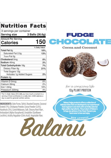 Fudge Kakao Dolgulu Hindistan Cevizi Kaplamalı Atıştırmalık 110G