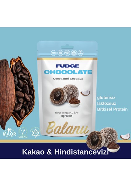 Fudge Kakao Dolgulu Hindistan Cevizi Kaplamalı Atıştırmalık 110G