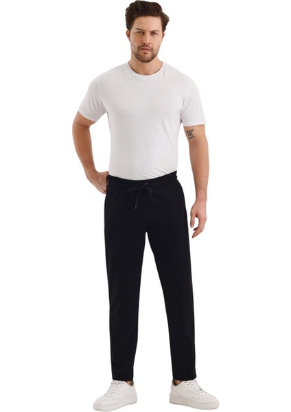 Erkek Fleto Cepli Düz Paça Eşofman Altı