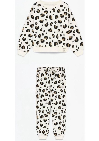 Leopar Desenli Kız Çocuk Eşofman Takımı fırsatları