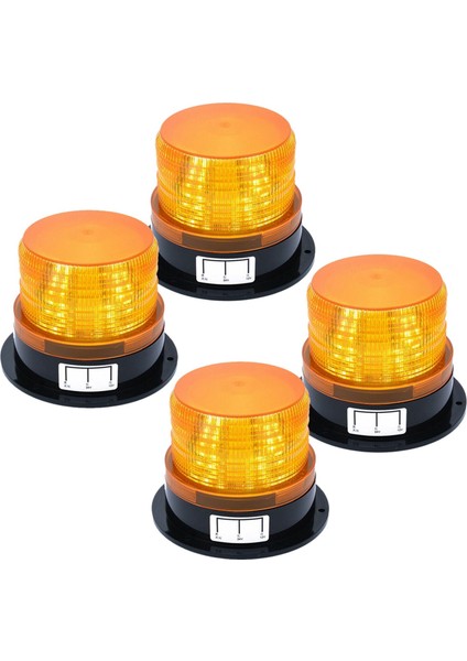 4 x Amber LED Beacon Strobe Acil Durum Yanıp Sönen Işık Uyarı Lambası Kamyon 12V 24V (Yurt Dışından)