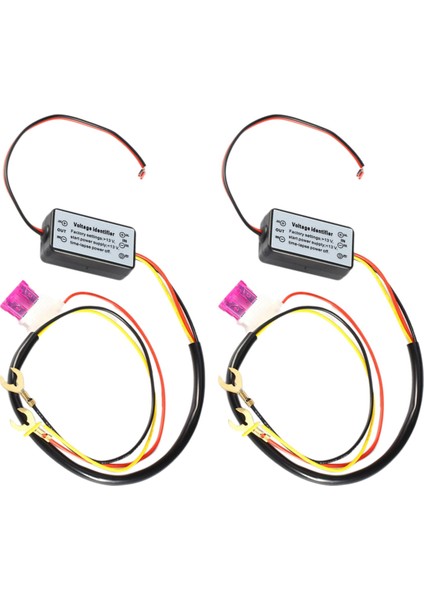 2x Car LED Daytime Running Lights Controller Ray Harness Dimmer On/off 12-18V Fog Light Controller Drl Controller (Yurt Dışından)