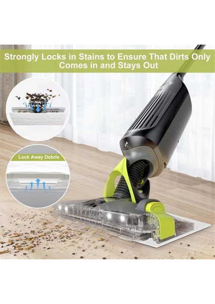 Vacmop VM252 VM205 VM200 VM190 VC205 QM250 Tek Kullanımlık Aksesuarlar Için 2 Adet Vac Mop Yedek Pedleri (Yurt Dışından) indirimleri