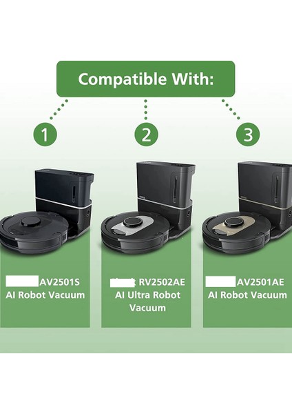 AV2501AE AV2502AE Robot Süpürge Aksesuarları Için Yedek Ana Fırça Yan Hepa Filtresi (Yurt Dışından) modelleri