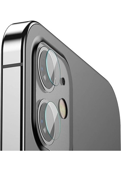 Apple iPhone 12 6.1 Tempered Kamera Lens Koruma Cami 2set 12 Mini Uyumlu
