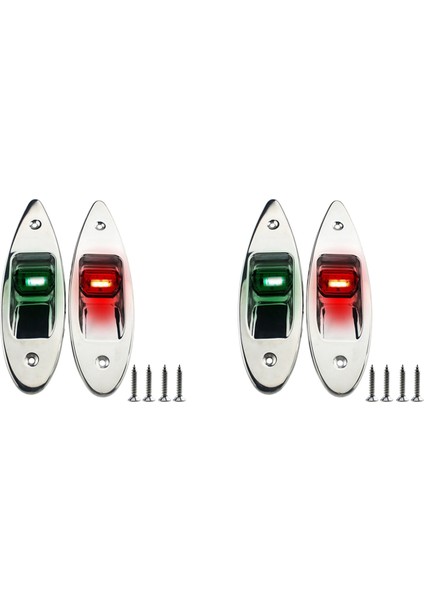 2x LED Iki Renkli Sinyal Işıkları Deniz Evrens Navigasyon Işıkları Navigasyon Işıkları Tekne Malzemeri (Yurt Dışından)