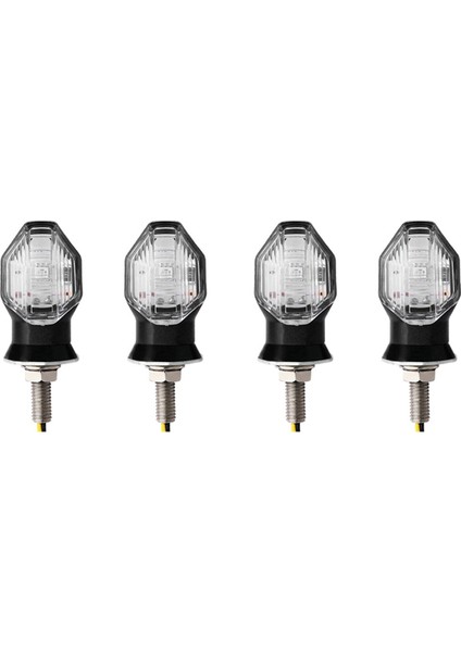 4pcs Universal Motorcycle Turn Signal Indicator Light Lamp Bulbs Black 12V (Yurt Dışından)