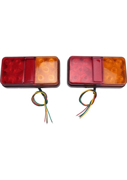 2 Adet Araba LED Römork Kuyruk Lambası 12V-80V Kamyon Yan Işık 10LED Kamyon Dönüş Sinyal Işığı Kamyon Tekne Pikap Rv Utv (Yurt Dışından)