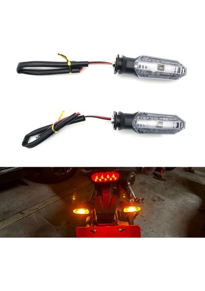Motosiklet Dönüş Sinyalleri Işık Yanıp Sönen Flaşör CB125R CB250R CB300R CB650R CBR650R ADV150 ADV350 Şeffaf (Yurt Dışından)
