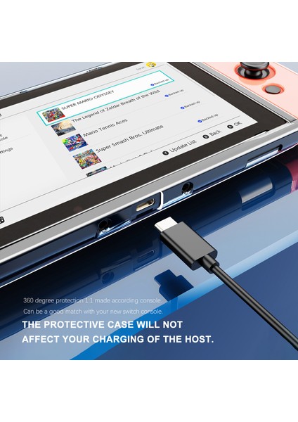 Nintendo Switch Için Uygun Şeffaf Bölünmüş Koruyucu Kılıf (Yurt Dışından)