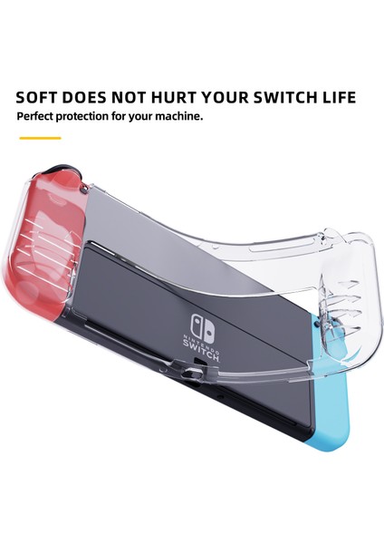 Nintendo Switch OLED Kasetleri Tutabilen Düşmeyi Önleyen Şeffaf Koruyucu Kılıf (Yurt Dışından)