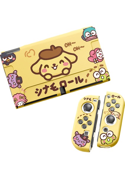 Nintendo Switch OLED Tpu Mat Kabartmalı Koruyucu Puddingdog Kılıf (Yurt Dışından)