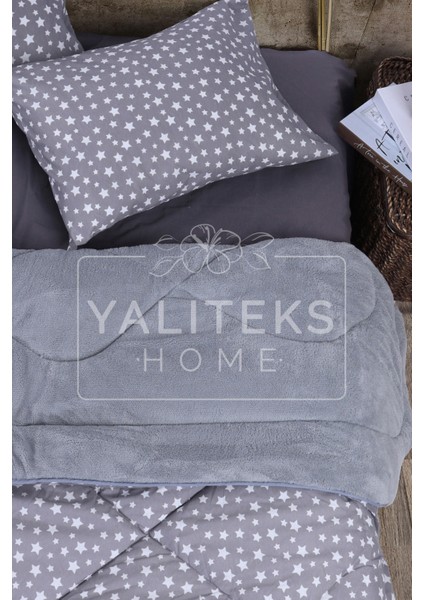 Yalıteks Home Çift Kişilik Welsoft Çift Taraflı Lüks Yorgan ve Yastık Kılıfı - Stars Çift fiyatları
