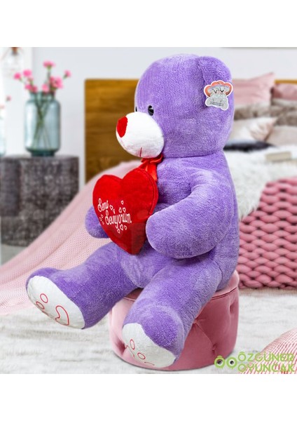 Peluşçu Dayı 140 cm Dev Bobo Seni Seviyorum Kalpli Sevgiliye Özel indirimleri