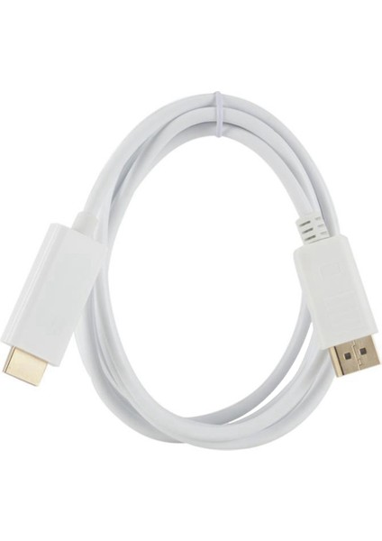 Tem Bilgiler Mini Displayport - Uyumlu Kablo - 1,8m(Beyaz) (Yurt Dışından)