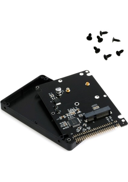 Msata - 2,5 Inç 44PIN Ide HDD SSD Adaptörü Msata - Pata Dönüştürücü Adaptör Kartı ile Kılıf (Yurt Dışından)