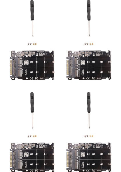 4x 2 In 1 M.2 Nvme Sata U2PCB Nvme SSD Anahtar MB U.2 SFF-8639 Adaptörü Pcıe M2 Dönüştürücü Masaüstü Bilgisayar (Yurt Dışından)