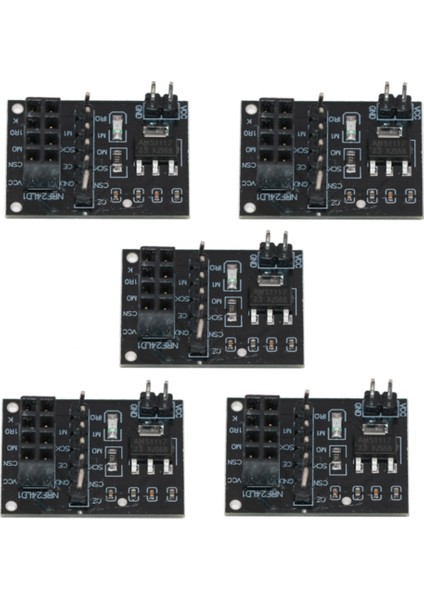 5 Adet NRF24L01 Kablo Adaptör Modülü 3.3 V Yeni Soket Plaka Kartı 8pin Için (Yurt Dışından)
