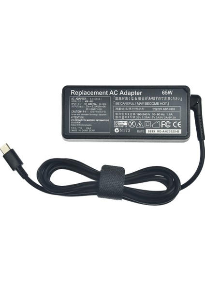 20V 3.25A 65W Evrens USB Tip C Dizüstü Cep Tefonu Güç Adaptörü Şarj Cihazı (Yurt Dışından)