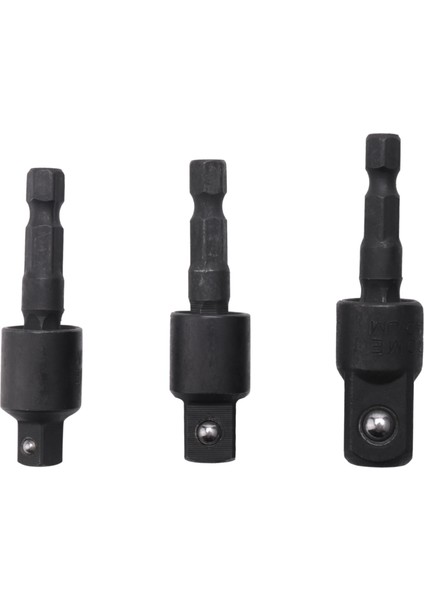 3pc Wobble Soket Adaptörleri Evrens Ortak Döner Soket Seti, 1/4 Inç Altıgen - 1/4 3/8 1/2 Kare Soket Sürücüler (Yurt Dışından)