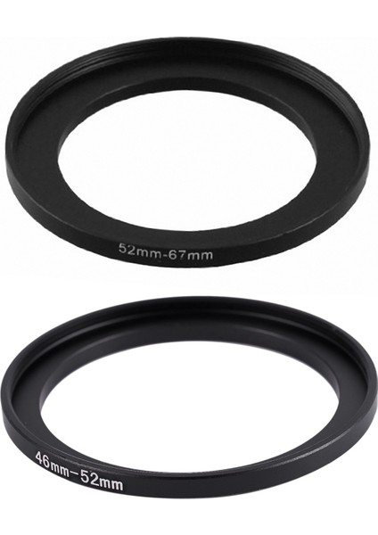 Adet Kamera Yedek Lens Filtresi Yükstme Halkası Adaptörü, 52MM-67MM ve 46MM-52MM (Yurt Dışından)