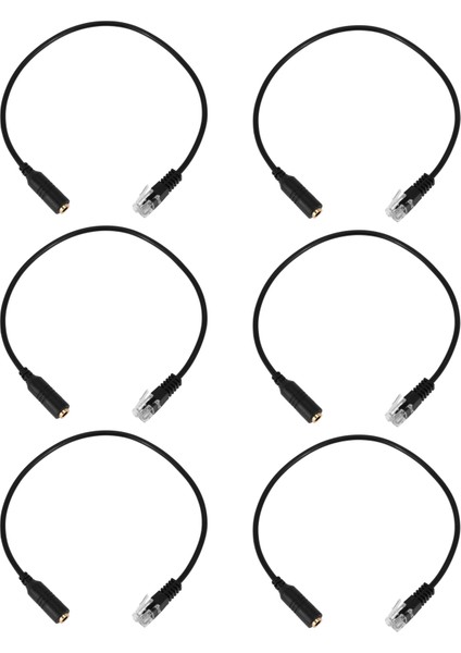 Kulaklık Ofis Tefonu Adaptör Kablosu Için Rj9'a 6x 3,5 mm Fiş Jakı (Yurt Dışından)