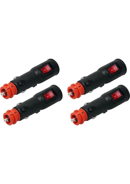 4 Adet Güç Adaptörü Konnektörü 12V Araba Fişi Sigorta ve Anahtar ile 20MM Çiğ / 12MM Dın Euro Araç Ektrik Soketi Için (Yurt Dışından)