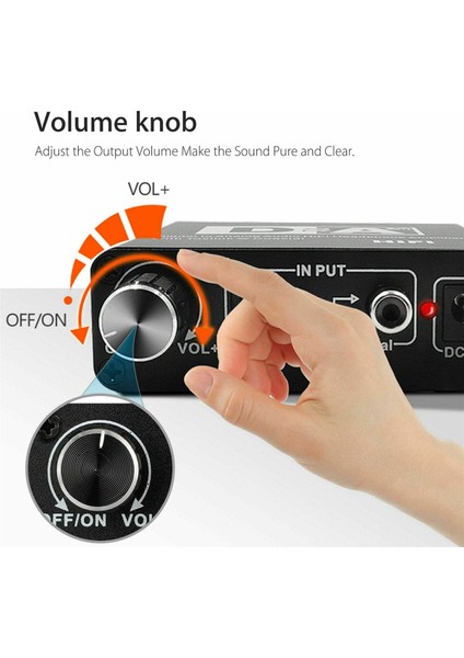 4x 192KHZ Dijital Optik Koaksiy Toslink'ten Analog Rca'ya 3.5mm Ses Hifi Dönüştürücü, Spdif ile (Yurt Dışından)
