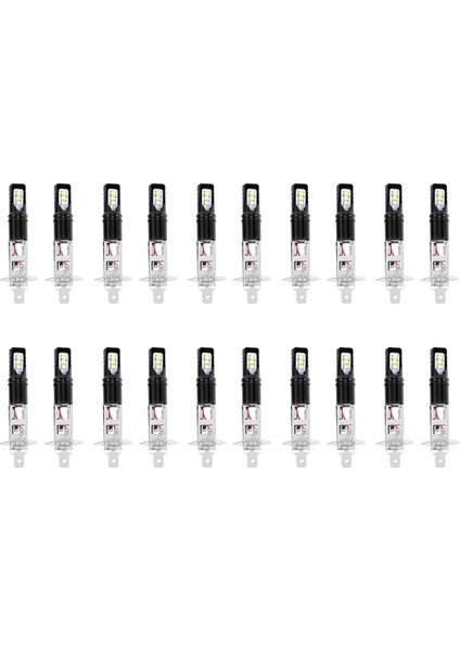 20X H1 6000K Süper Parlak Beyaz 6000LM Drl LED Far Ampul Kiti Işın (Yurt Dışından)