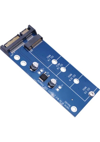 Ngff M.2 Adapter M2 To Sata 3 Adapter M.2 To Sata Adapter SSD M2 To Sata Expansion Card B Key Support 30/42/60/80MM Blue (Yurt Dışından)