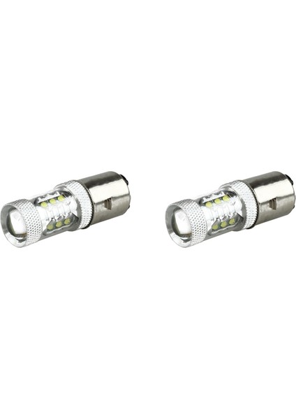 2x 80W BA20D H6 Beyaz 16 LED Motosiklet Motosiklet/moped/atv Far Ampulü (Yurt Dışından)