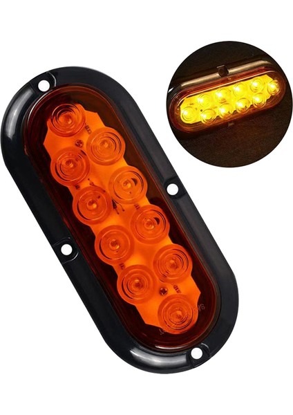 6 Inch LED Set Edge Light Tail Light Turn Signal Light Brake Light Car Accessories Ylow (Yurt Dışından)