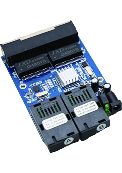 Gigabit Ethernet Anahtarı 2 Fiber Optik Bağlantı Noktası 4 RJ45 Bağlantı Noktası Medya Dönüştürücü Pcba Kartı Ethernet Anahtarı Tek Modlu Simpleks (Yurt Dışından)